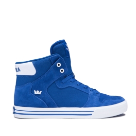 Supra Mens VAIDER High Top Shoes Ocean/white | US-17367